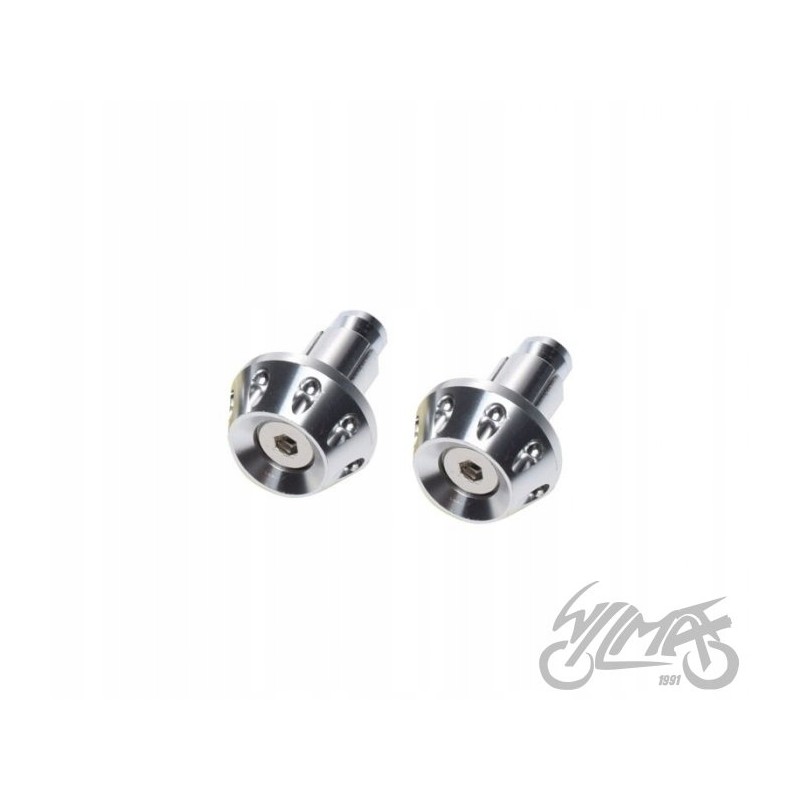 Silver handlebar tip