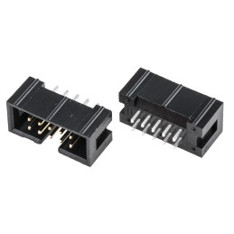 10 pcs - TE Connectivity AMP-LATCH Series Straight Through Hole PCB Header, 10 Contact(s), 2.54mm Pitch, 2 Row(s), Shrouded
