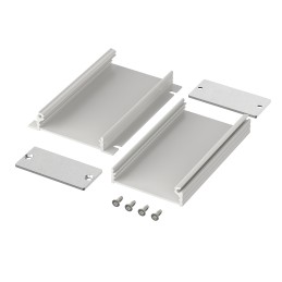 1 pcs - Bopla Filotec (Set) Series Aluminum (Anodized) Aluminium Enclosure, IP40, Flanged, Aluminum (anodized) Lid, 100 x 55.3