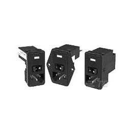 16 pcs - TE Connectivity 3A, 250 V ac Snap-In IEC Inlet Filter PS0SXDH3A, Faston