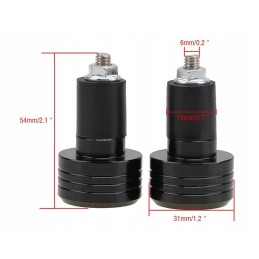 CNC handlebar end weights black SV CB with FZ