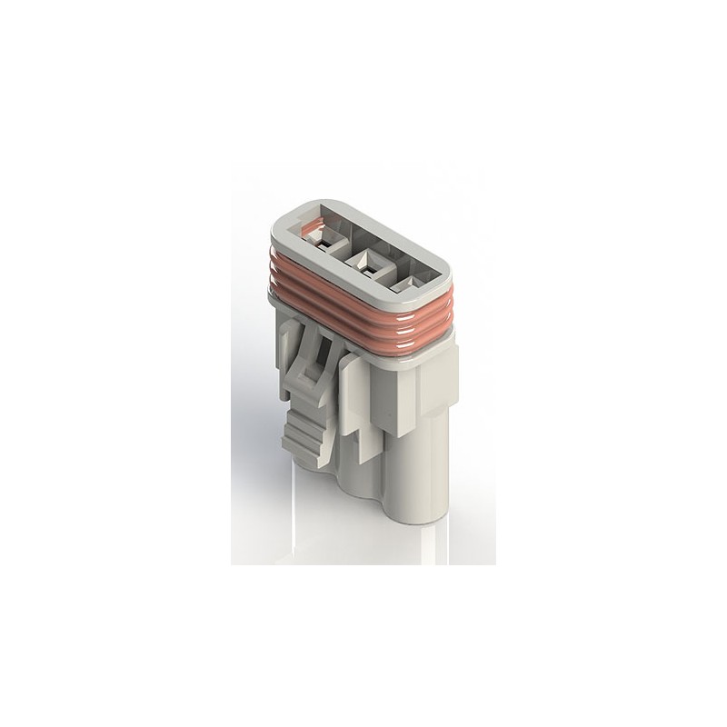 10 pcs - EDAC Wire to Wire Connector Cable Mount Socket, 3P, Crimp Termination, 10A, 300 V