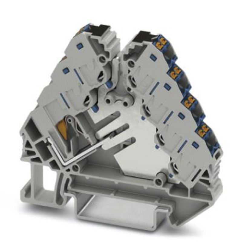 1 Box of 10 - Phoenix Contact PTRVB Series PTRVB 4-FI /BU Distribution block, 13-Way, 1.75 A @ 1.5 mm², 32 A @ 4 mm², 26 - 14