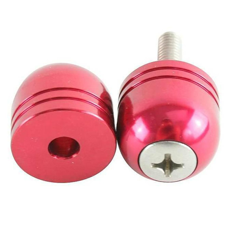 Red honda aluminum cylinder handlebar ends