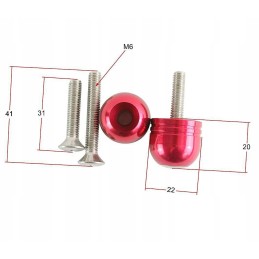 Red honda aluminum cylinder handlebar ends