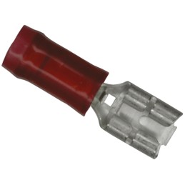 50 pcs - TE Connectivity PIDG FASTON .187 Red Insulated Female Spade Connector, Receptacle, 4.75 x 0.81mm Tab Size, 0.3mm² to