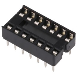 50 pcs - Winslow, W3100 2.54mm Pitch Vertical 14 Way, Through Hole Stamped Pin Open Frame IC Dip Socket, 10A