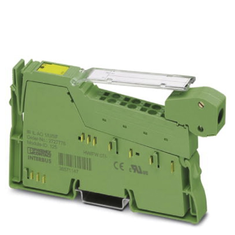 1 pcs - Phoenix Contact IB IL AO 1/U/SF-PAC Series Terminal Block for Use with Analogue Actuators, Analogue, 24 V dc