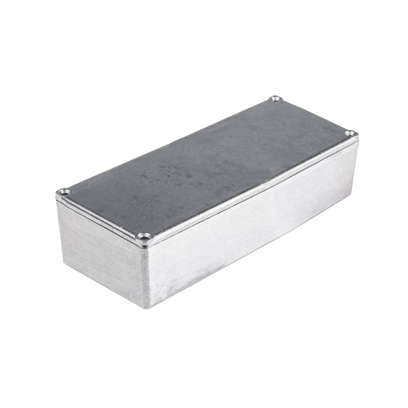 1 pcs - RS PRO Silver Aluminium Alloy Enclosure, IP65, Silver Lid, 89.5 x 35.6 x 30.1mm