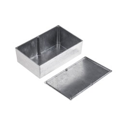 1 pcs - RS PRO Silver Aluminium Alloy Enclosure, IP65, Silver Lid, 89.5 x 35.6 x 30.1mm