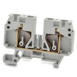 1 Box of 10 - RS PRO Grey Feed Through Terminal Block, 6mm², 1-Level, Spring Termination