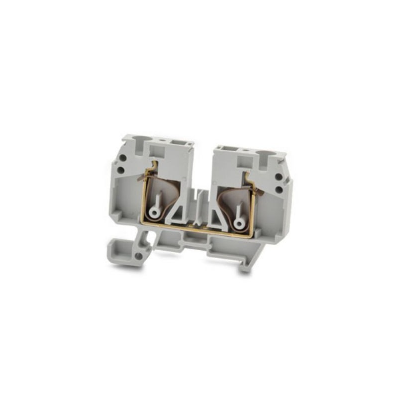 1 Box of 10 - RS PRO Grey Feed Through Terminal Block, 6mm², 1-Level, Spring Termination