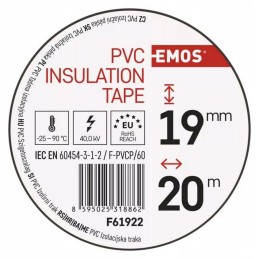 Emos pvc insulating tape 19mm 20m
