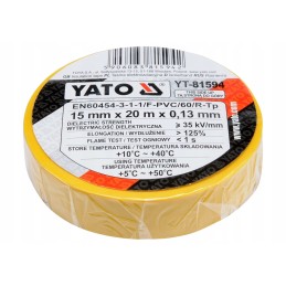 Electrical insulating tape 15mmx20mx0 13mm green y
