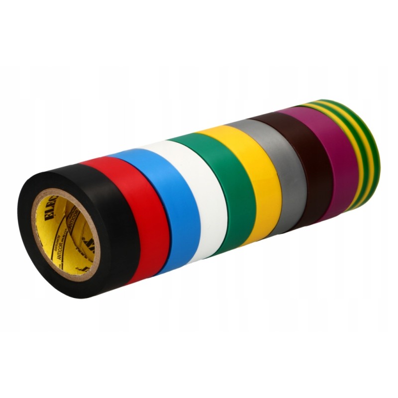 PVC insulating tape 15mmx10m rainbow electrix 211