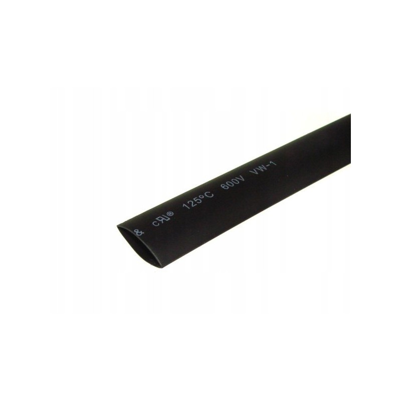 Heat shrink tubing 8 0 4 0 mm 1m black