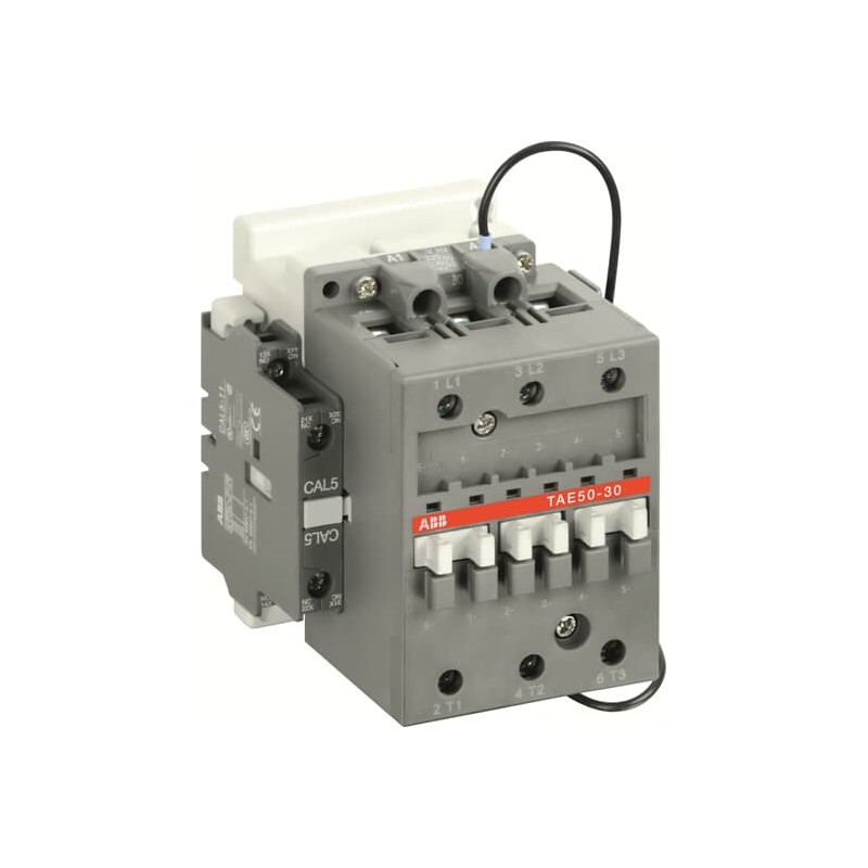 1 pcs - ABB 1SBL3 Series Contactor, 77 - 143 V DC Coil, 3-Pole, 4 A, 30 kW, 1 NC, 4 NO