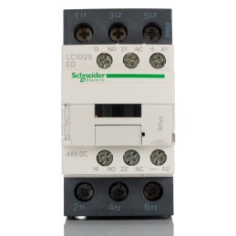 1 pcs - Schneider Electric LC1D Series Contactor, 48 V dc Coil, 3-Pole, 25 A, 11 kW, 3NO, 690 V ac