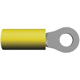 50 pcs - TE Connectivity, PIDG Insulated Ring Terminal, 1.68mm Stud Size, 0.1mm² to 0.4mm² Wire Size, Yellow
