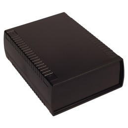 1 pcs - RS PRO Black ABS Enclosure, IP53, IK06, Black Lid, 185.5 x 136 x 60mm