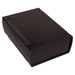 1 pcs - RS PRO Black ABS Enclosure, IP53, IK06, Black Lid, 185.5 x 136 x 60mm