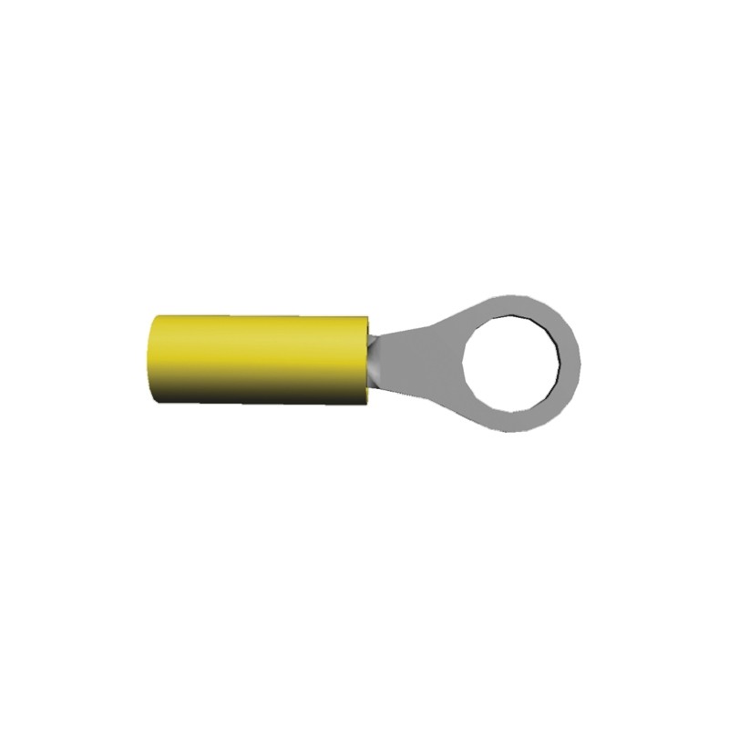 50 pcs - TE Connectivity, PIDG Insulated Ring Terminal, M2.5 Stud Size, 0.1mm² to 0.3mm² Wire Size, Yellow