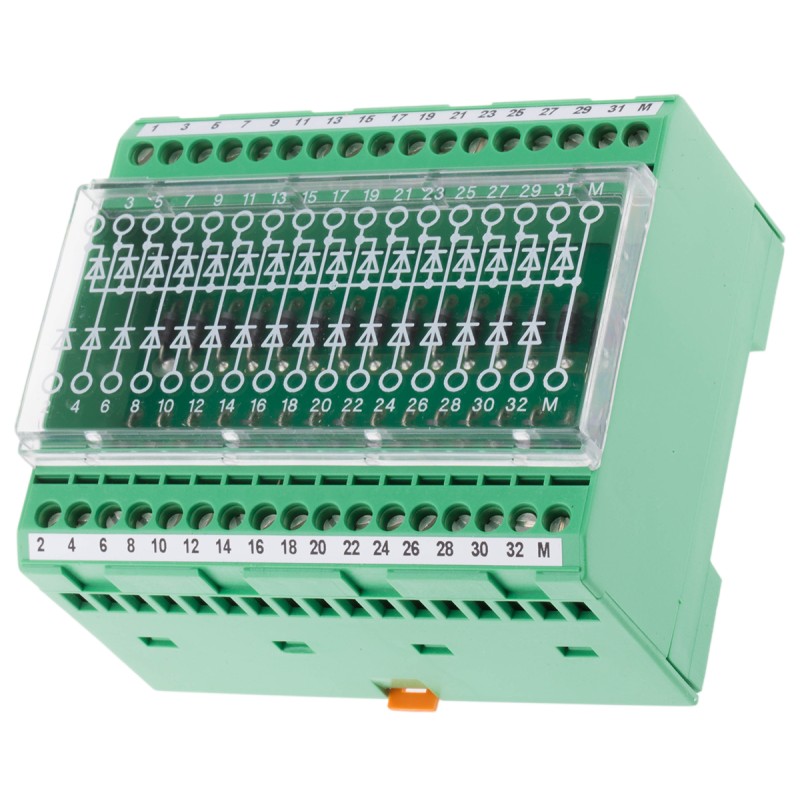 1 pcs - Phoenix Contact EMG 90-DIO 32M/LP Series Green Modular Terminal Block, 0.2 - 4mm², Screw Termination