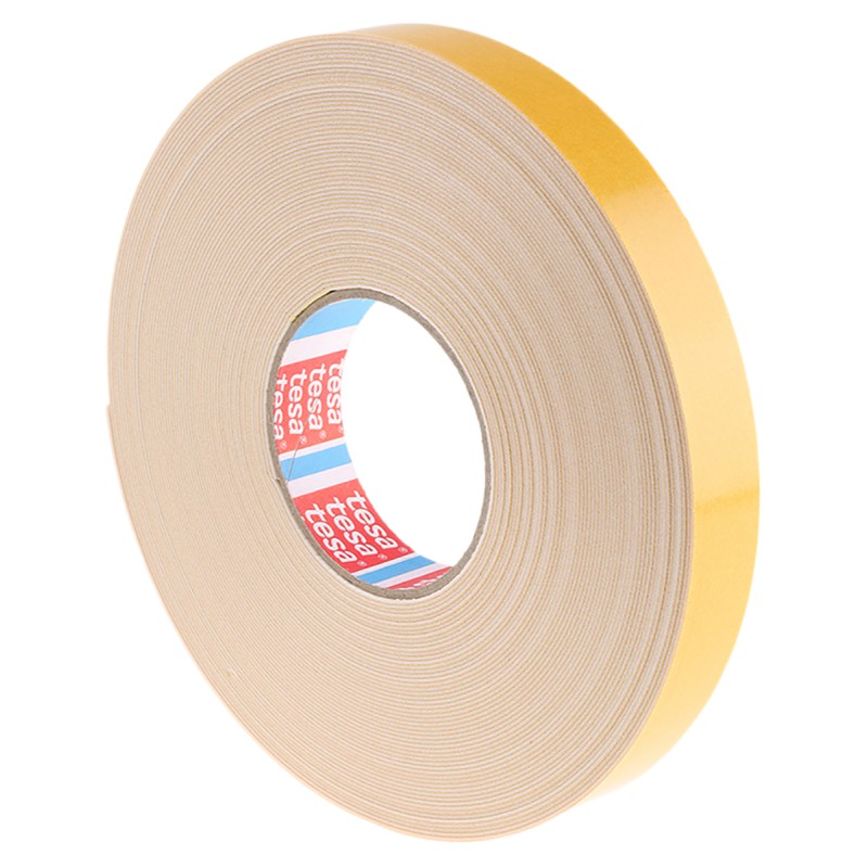1 pcs - Tesa 4957 White Adhesive Foam Tape, 25mm x 25m, 1mm Thick