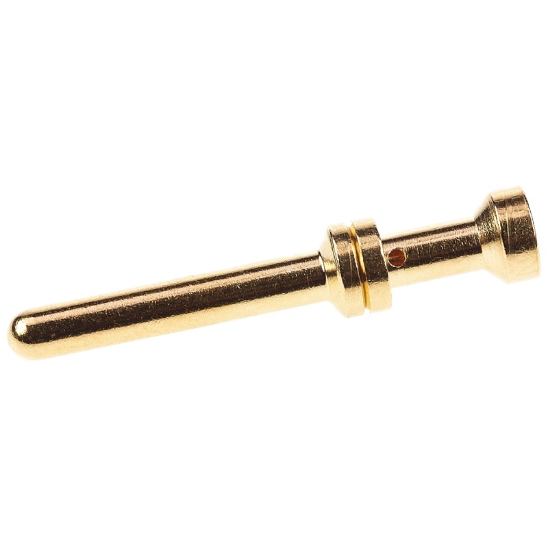 50 pcs - Han E Male 16A Crimp Contact Minimum Wire Size 1mm² Maximum Wire Size 1mm² for use with Heavy Duty Power Connector