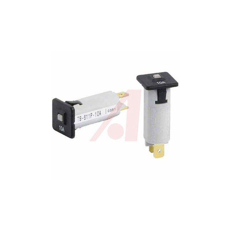 1 pcs - Schurter Thermal Circuit Breaker - T9-611 Single Pole 48 V dc, 240V ac Voltage Rating Snap In, 3A Current Rating