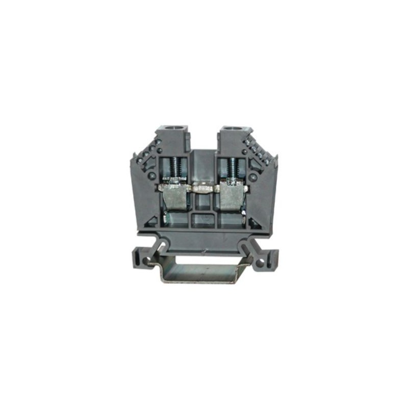 1 Box of 10 - RS PRO Grey Feed Through Terminal Block, 10mm², 1-Level, Cage Clamp Termination