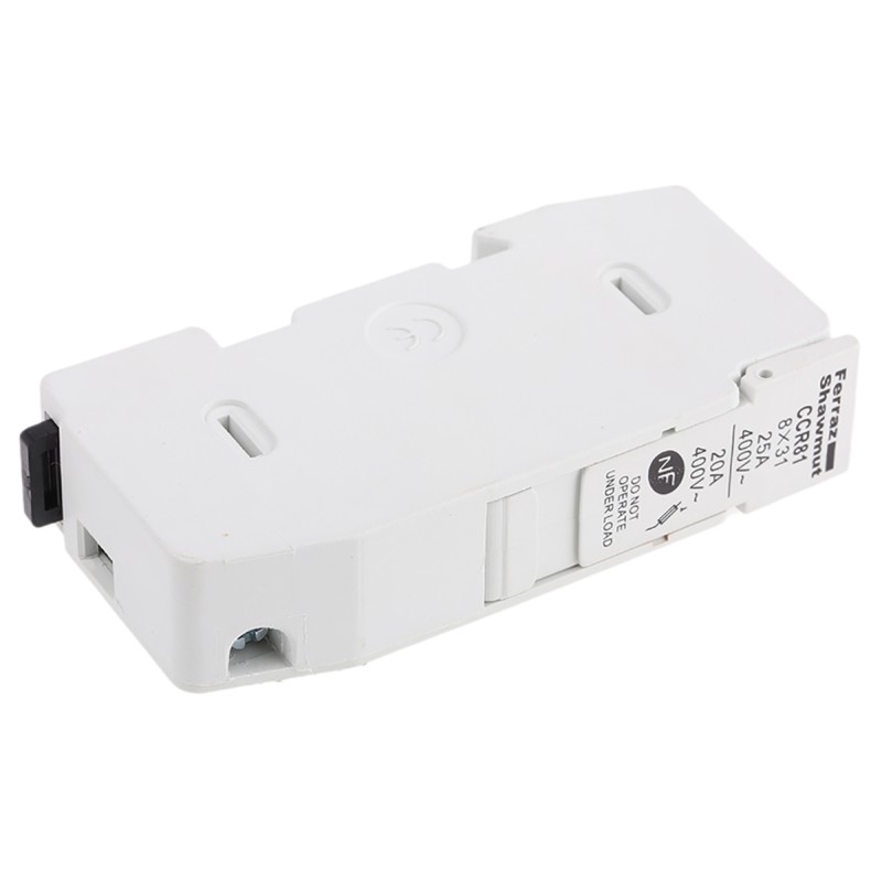 1 pcs - Mersen 25A Rail Mount Fuse Holder for 8 x 31mm Fuse, 1P, 400V ac