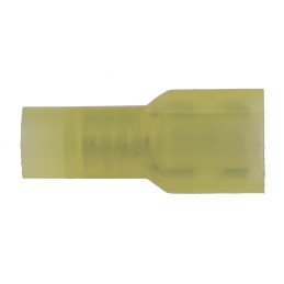100 pcs - RS PRO Yellow Insulated Female Spade Connector, Receptacle, 0.8 x 6.35mm Tab Size, 4mm² to 6mm²