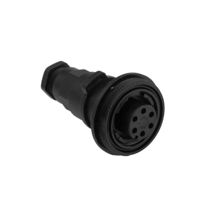 20 pcs - Bulgin Circular Connector, 6 Contacts, Panel Mount, Socket, Female, IP68, Standard Buccaneer Series