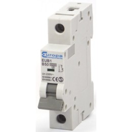 1 pcs - Europa EUB1 EUB MCB, 1P, 50A Curve B, 230V AC