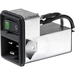 20 pcs - Schurter Plug IEC Filter 2 Pole 3-136-814, Quick Connect Terminals 6.3 x 0.8 mm None Fuse