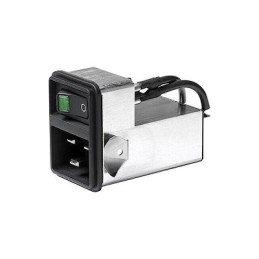 20 pcs - Schurter Plug IEC Filter 2 Pole 3-136-812, Quick Connect Terminals 6.3 x 0.8 mm None Fuse