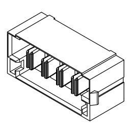 1 pcs - Samtec MPS Series Straight Through Hole Mount PCB Socket, 6-Contact, 1-Row, 5mm Pitch, Solder Termination