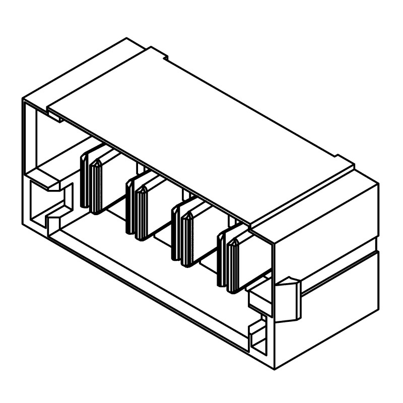 1 pcs - Samtec MPS Series Straight Through Hole Mount PCB Socket, 6-Contact, 1-Row, 5mm Pitch, Solder Termination