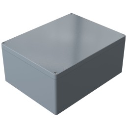 1 pcs - Rose Aluminium Standard Series Grey Die Cast Aluminium Enclosure, IP66, IK09, Grey Lid, 400 x 310 x 180mm