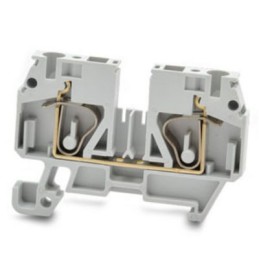 1 Box of 10 - RS PRO Grey Feed Through Terminal Block, 4mm², 1-Level, Spring Termination