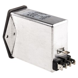 20 pcs - Schaffner 2.5A, 250 V ac Male Panel Mount IEC Filter 2 Pole FN393-2.5-05-11, Faston 1 Fuse