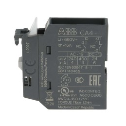 1 pcs - ABB Auxiliary Contact, 1 Contact, 1NC, Front Mount