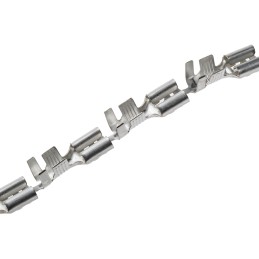 100 pcs - TE Connectivity FASTIN-FASTON .250 Uninsulated Female Spade Connector, Receptacle, 6.35 x 0.81mm Tab Size, 4mm² to 6m