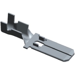 100 pcs - TE Connectivity FASTON .250 Uninsulated Male Spade Connector, Tab, 2.9 x 3.8mm Tab Size, 2mm² to 3.37mm²