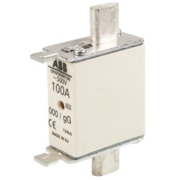 1 pcs - ABB 100A Centred Tag Fuse, NH000, 500V