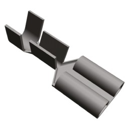 100 pcs - TE Connectivity FASTON .250 Uninsulated Female Spade Connector, Receptacle, 6.35 x 0.81mm Tab Size, 1mm² to 2.5mm²