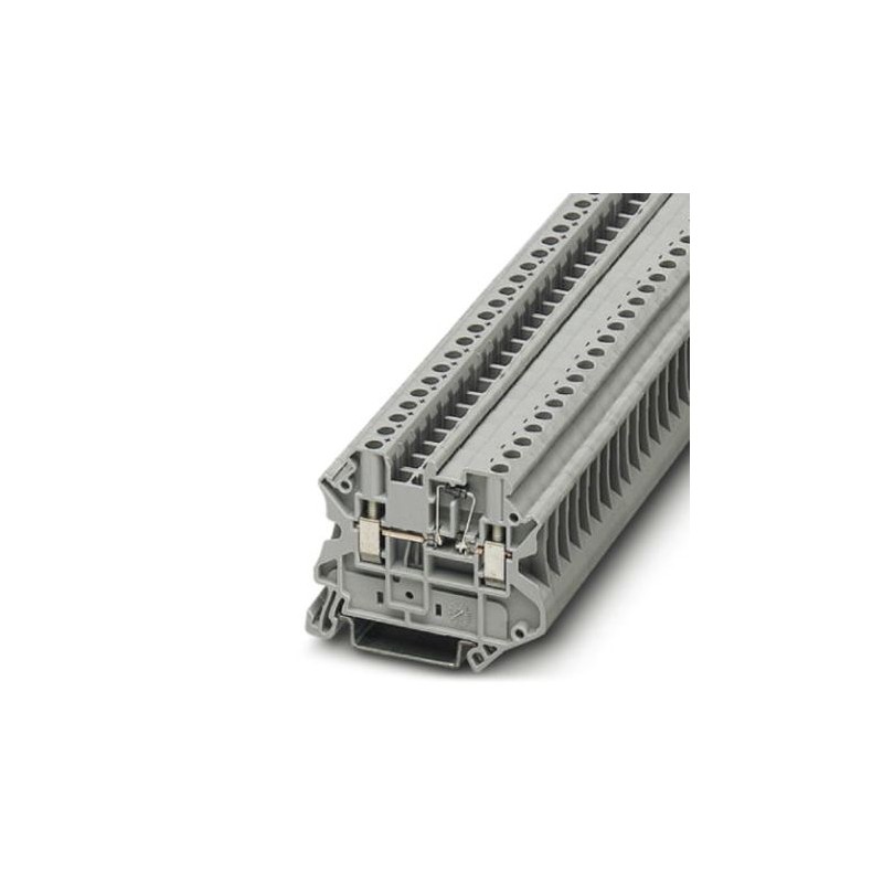 50 pcs - Phoenix Contact UT Series UT 4-MTD-DIO/L-R-P/P Terminal Block Connector, 2-Way, 500mA, 26 - 10 AWG Wire, Screw