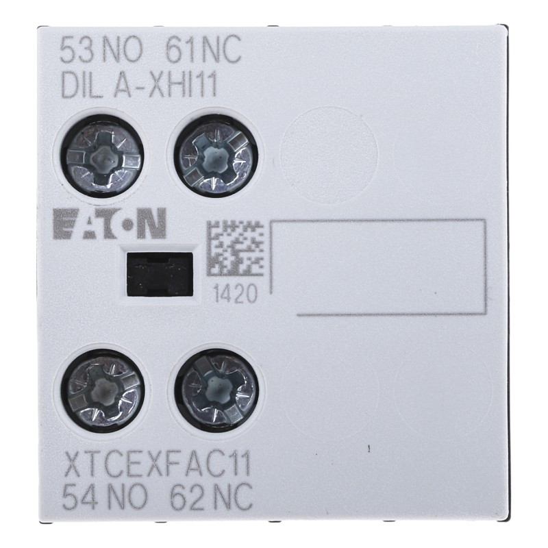 1 pcs - Eaton Auxiliary Contact, 2 Contact, 1NC + 1NO, Front Mount