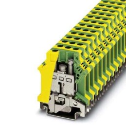 50 pcs - Phoenix Contact USLKG 16 Series Green, Yellow Terminal Block, 0.5 to 16mm², 1-Level, Screw Termination